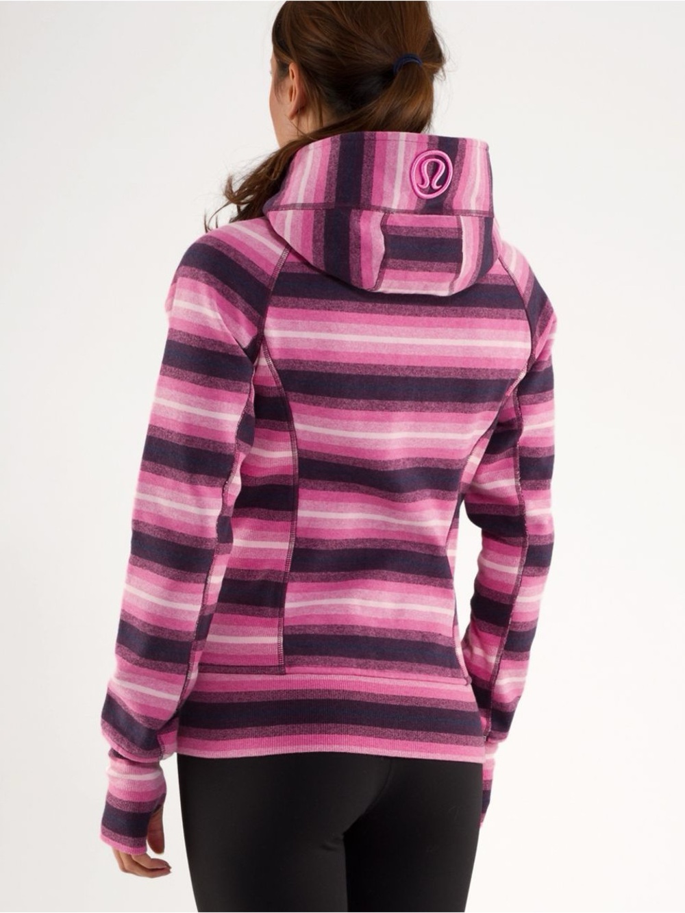 Lululemon Scuba Hoodie *Stripe in Pinks Ombre Stripes / Smoky Rose